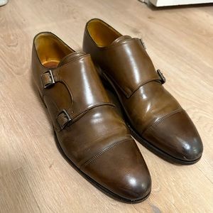 Suitsupply Brown Leather Double Monk Size 44/11 (Used)